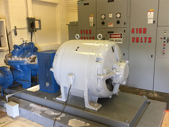 Industrial water pump in Spokane, WA.